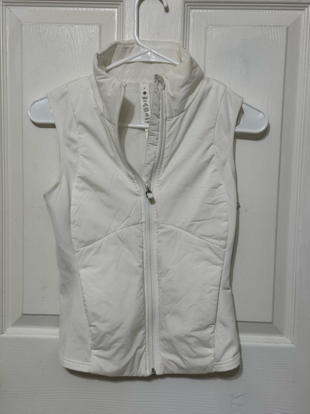 lululemon athletica White Quilted Sleeveless Vest